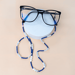 Sujetador gafas piedra azules