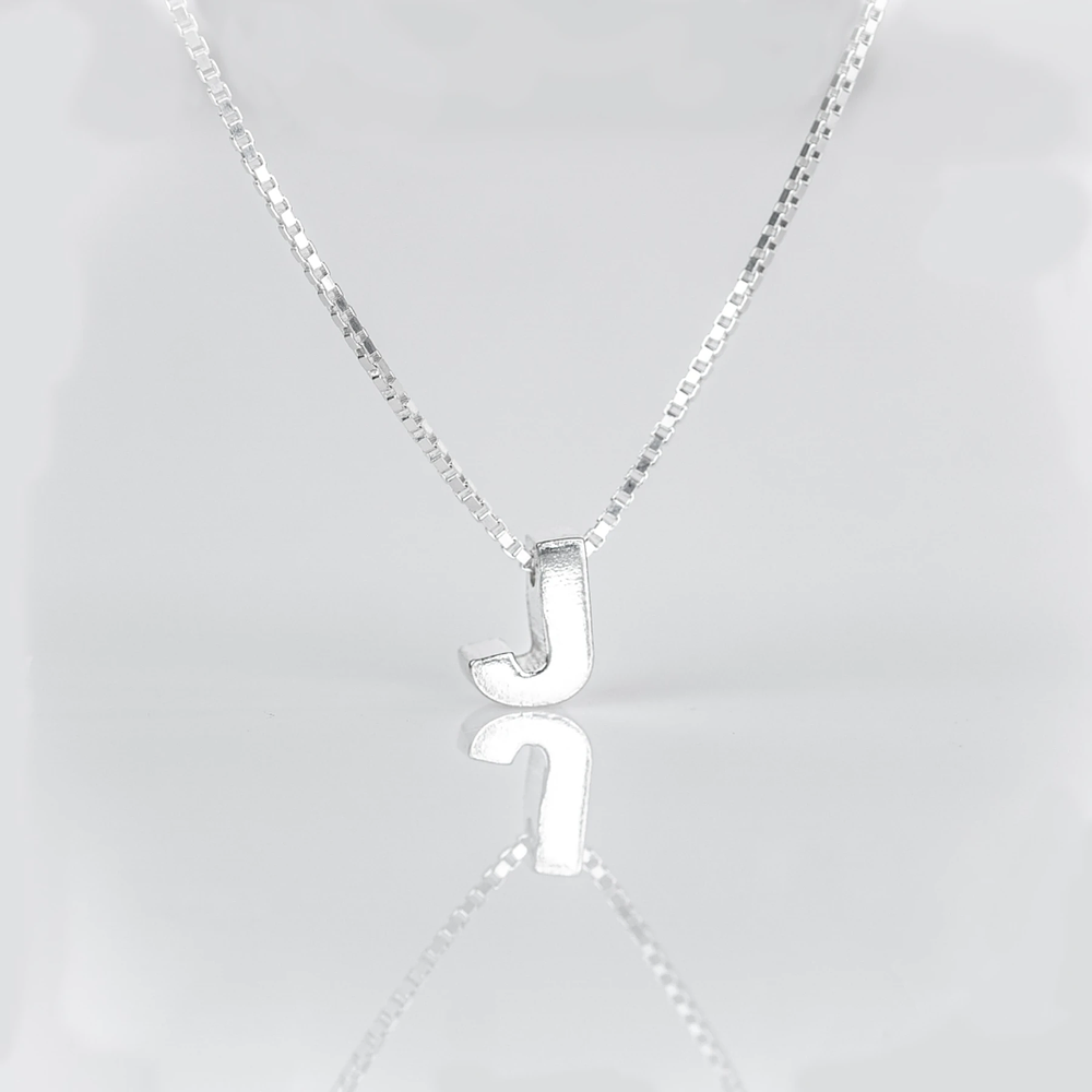 Collar letra con cadena Plata Esterlina 925