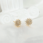 Aretes de flor con microincrustaciones