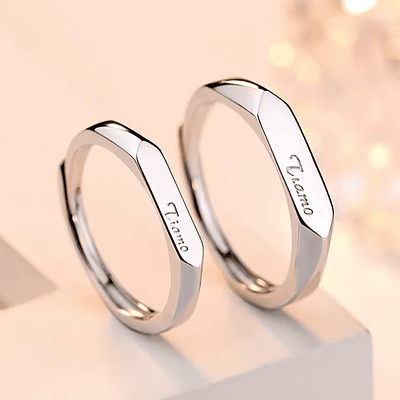 Anillos "Tiamo" para parejas Plata Esterlina