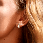 Aretes de zorro pequeño Plata Esterlina