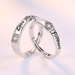 Anillos "Love you, forever" parejas Plata Esterlina