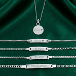 Set de joyas familiar regalo Navidad personalizable Plata Esterlina 925