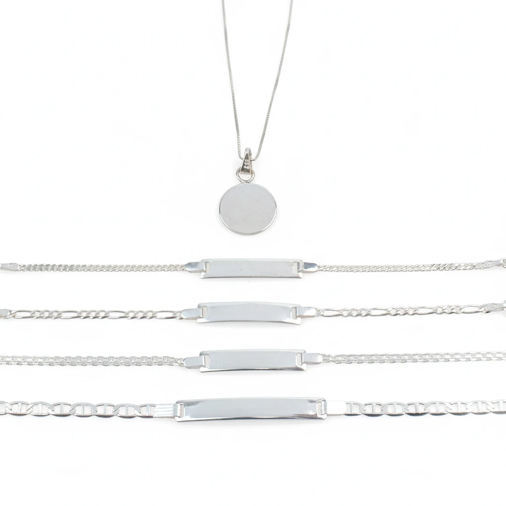 Set de joyas familiar regalo Navidad personalizable Plata Esterlina 925