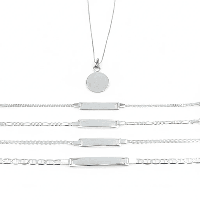 Set de joyas familiar regalo Navidad personalizable Plata Esterlina 925