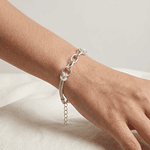 Pulsera eslabonada y tejido chinesca Plata Esterlina