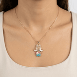 Collar dorado con dije de labubu