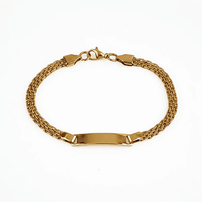 Pulsera esclava dorada tejido tipo serpiente