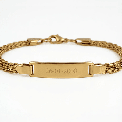 Pulsera esclava dorada tejido tipo serpiente