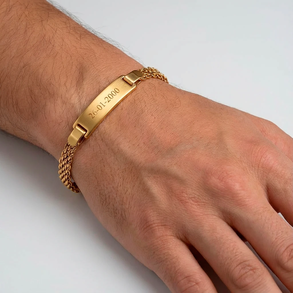 Pulsera esclava dorada tejido tipo serpiente