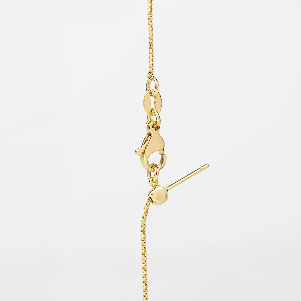 Collar dorado con dije de stitch