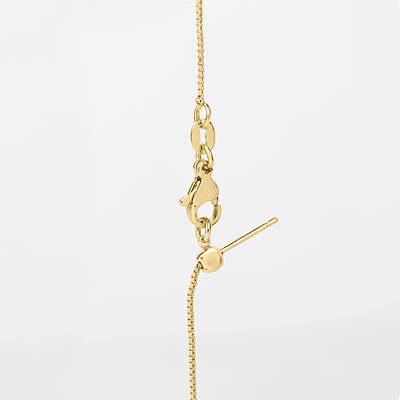 Collar dorado con dije de stitch