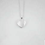 Relicario corazón con incrustaciones Plata Esterlina