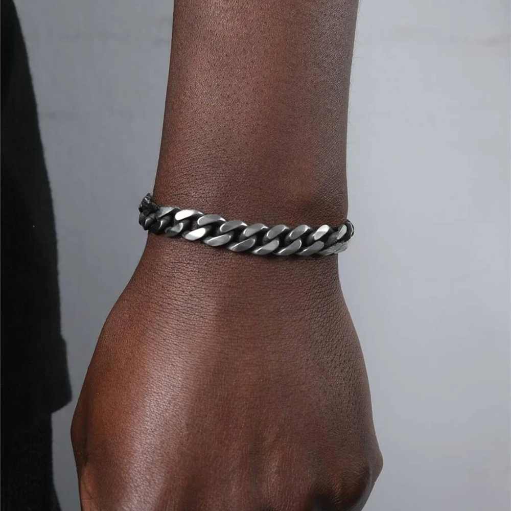 Pulsera eslabonada tipo cubana caballero