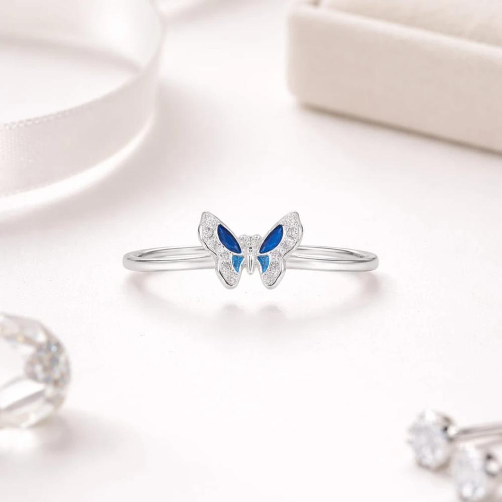 Anillo mariposa con incrustaciones Plata S925
