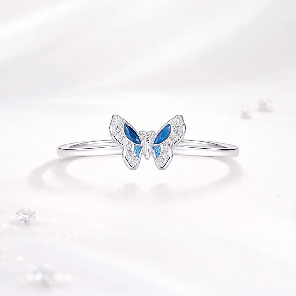 Anillo mariposa con incrustaciones Plata S925