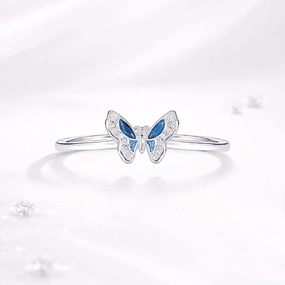 Anillo mariposa con incrustaciones Plata S925