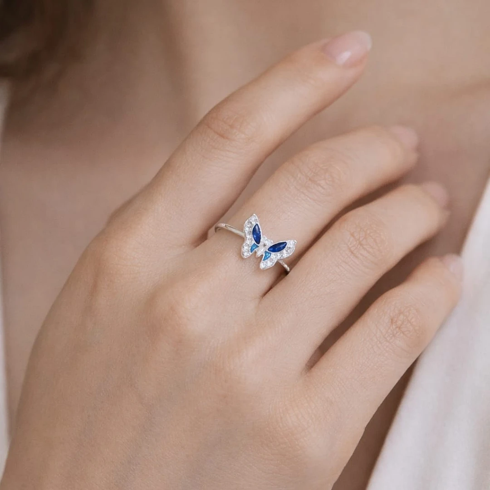 Anillo mariposa con incrustaciones Plata S925