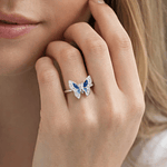 Anillo mariposa con incrustaciones Plata S925