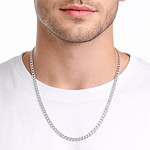Cadena tipo eslabón Cubano en Plata S925 para Caballero