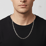 Cadena Figaro 65cm 6mm Hombre Plata 925