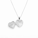 Relicario corazón con micro incrustaciones en Plata Esterlina S925