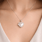 Relicario corazón con micro incrustaciones en Plata Esterlina S925