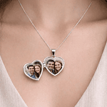 Relicario corazón con micro incrustaciones en Plata Esterlina S925