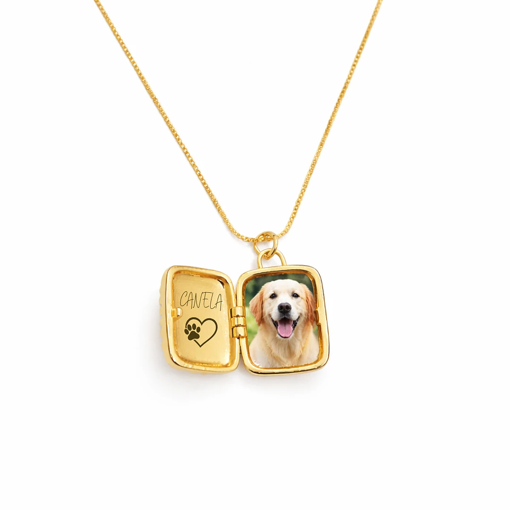 Relicario rectangular diseño Sagrado Corazón 