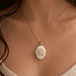 Relicario ovalado diseño mandala 