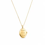 Relicario ovalado aguamarina diseño de mandala 