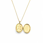 Relicario ovalado aguamarina diseño de mandala 