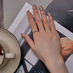 Anillo con circón rosado en plata S925