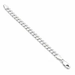 Pulsera cubana delgada plana Plata 925