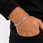 Pulsera tejido Bismark 4mm Plata 925
