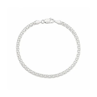 Pulsera tejido Bismark 4mm Plata 925