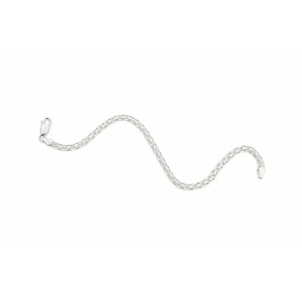 Pulsera tejido Bismark 4mm Plata 925