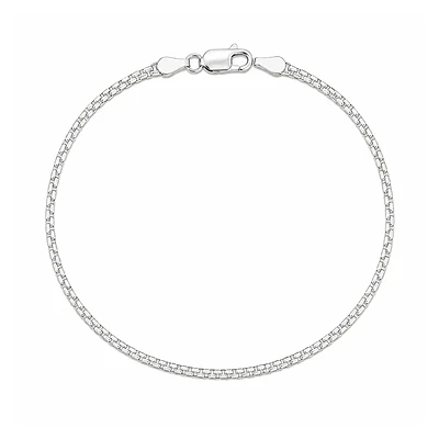 Pulsera tejido Bismark 1mm Plata 925 Dama 