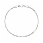 Pulsera tejido Bismark 1mm Plata 925 Dama 
