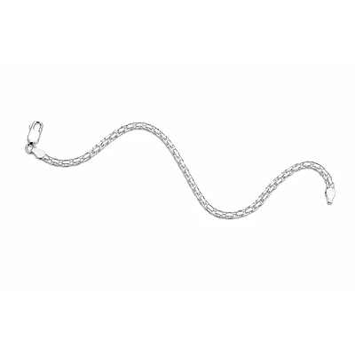 Pulsera tejido Bismark 1mm Plata 925 Dama 