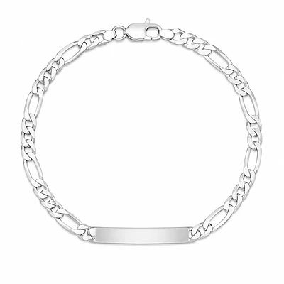 Pulsera esclava tejido fígaro personalizable Plata 925