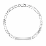Pulsera esclava tejido fígaro personalizable Plata 925