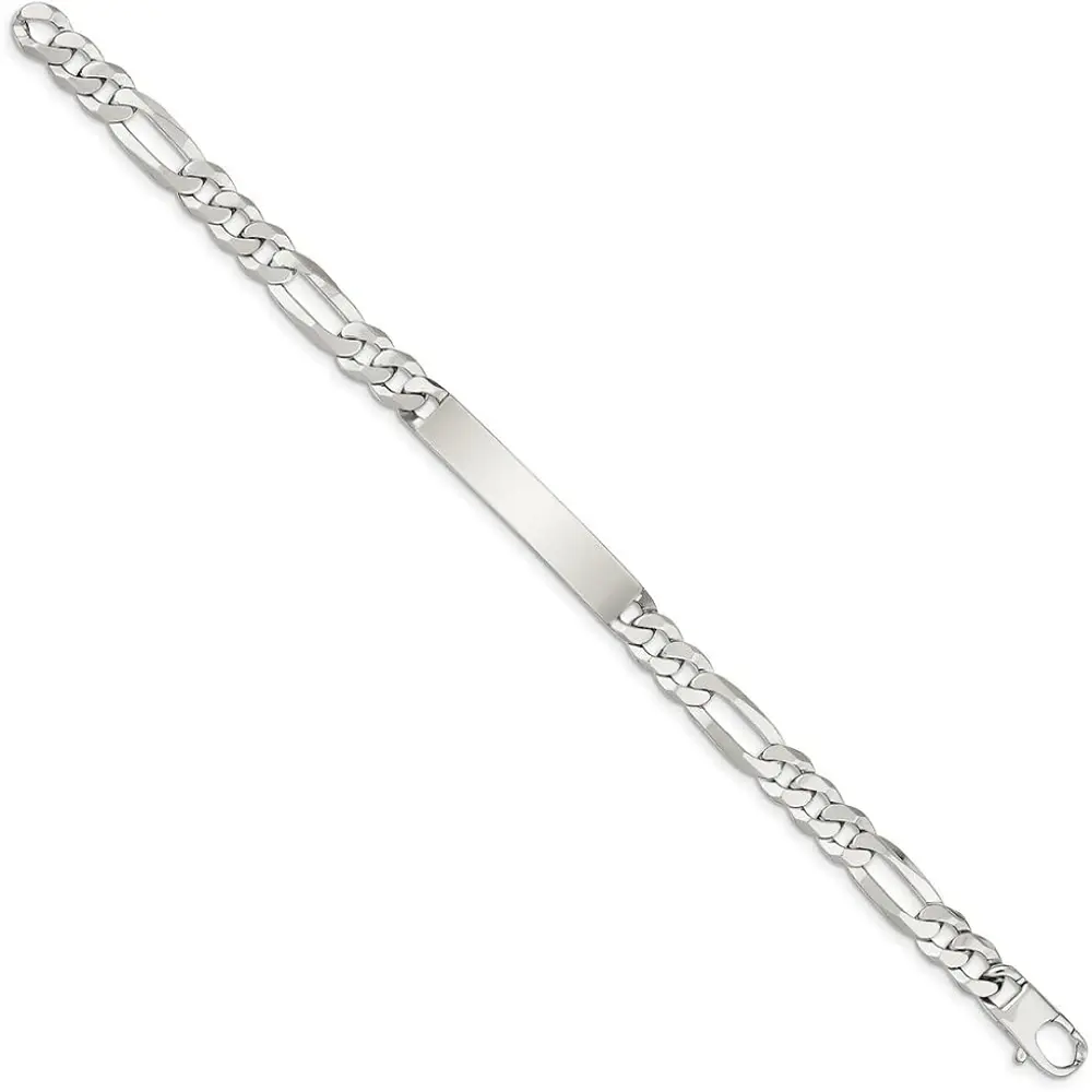 Pulsera esclava tejido fígaro personalizable Plata 925