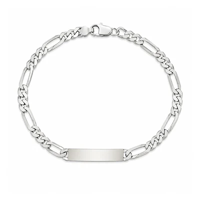 Pulsera esclava tejido fígaro personalizable Plata 925