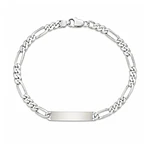 Pulsera esclava tejido fígaro personalizable Plata 925