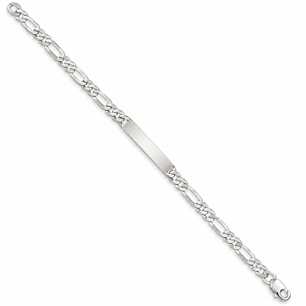 Pulsera esclava tejido fígaro personalizable Plata 925