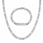 Set collar y pulsera Figaro personalizable 