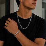 Set collar y pulsera Figaro personalizable 