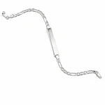 Pulsera esclava tejido fígaro personalizable Plata 925