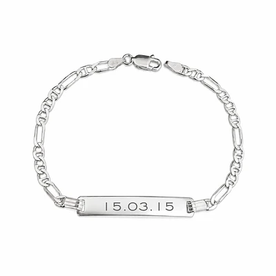 Pulsera esclava tejido fígaro personalizable Plata 925